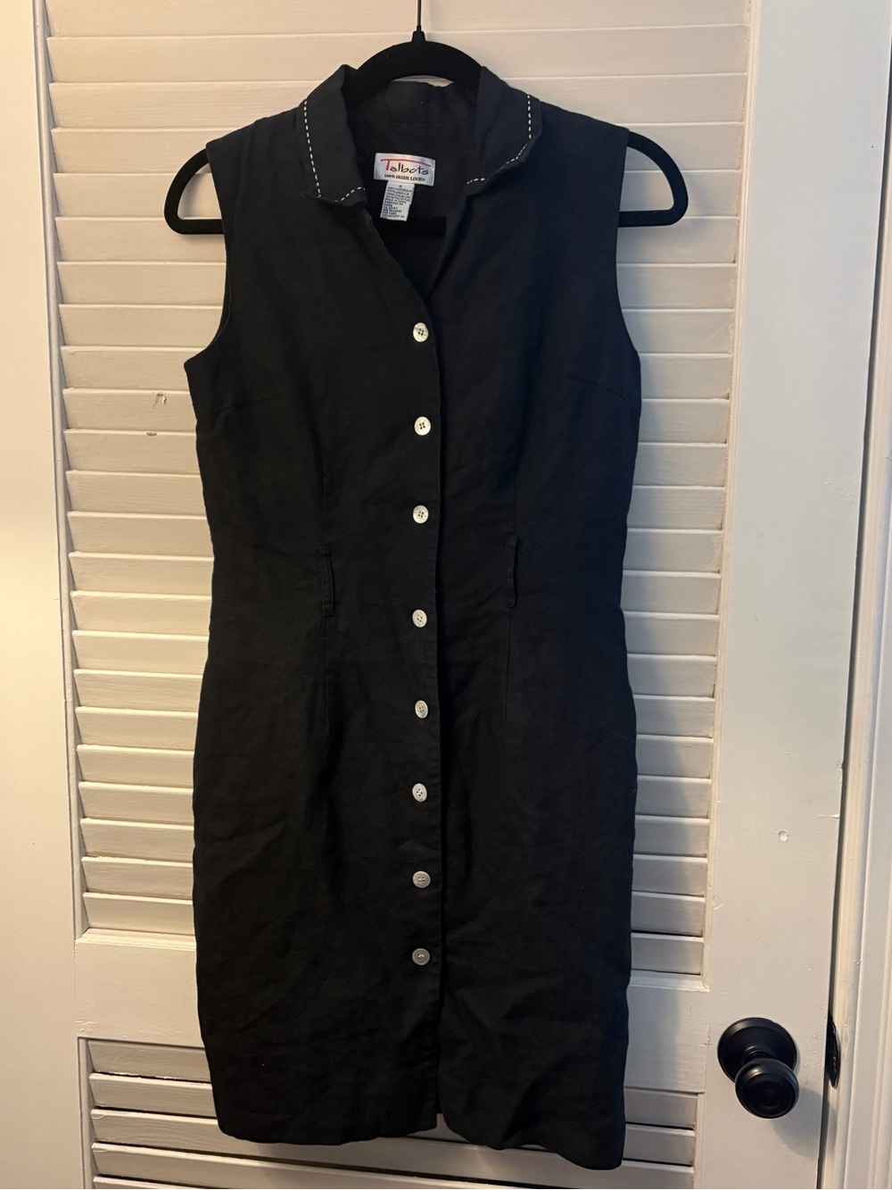 Vintage 100% Irish Linen Button Front Dress | Talbots | Size 4